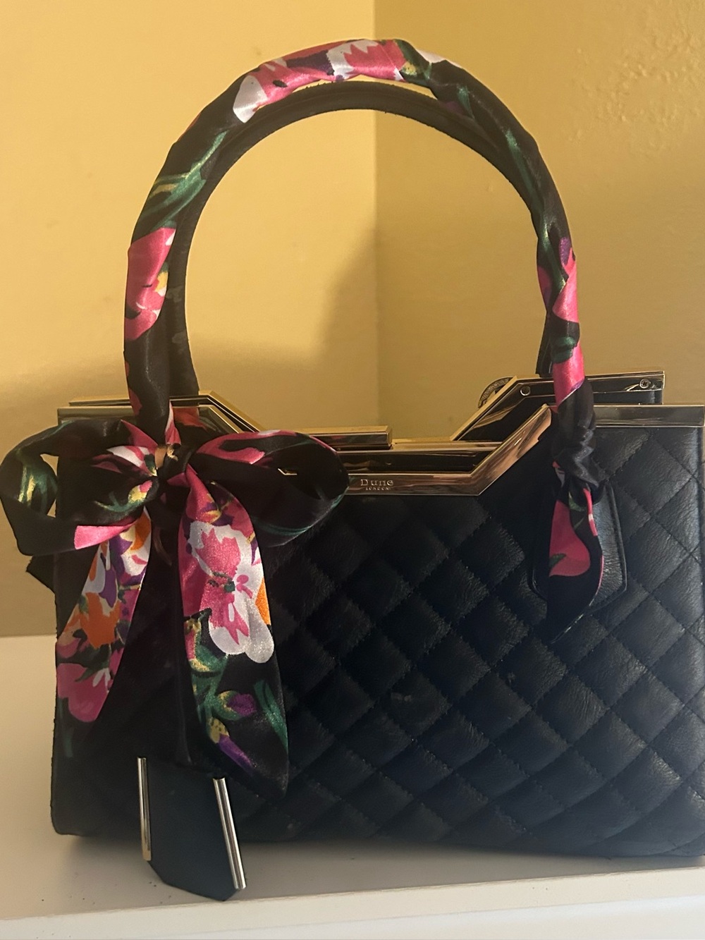 Twilly Silk Women Handbag Headband Neck Tie Scarf Black Pink Purple